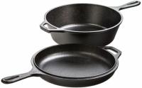 3Q Lodge Pre-Seasoned Cast-Iron Combo Cooker