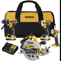 DeWALT 20V MAX XR Cordless Brushless 4-Tool Combo Kit