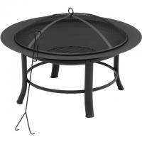 Mainstays 28in Fire Pit with PVC Cover and Spark Guard