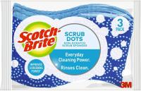 3 Scotch-Brite Scrub Dots Non-Scratch Sponges