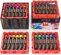 Arteza Acrylic Paint Set of 24 Colors Tubes