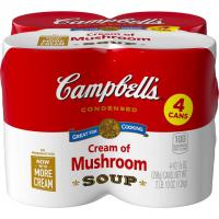 4 Campbells Cream of Mushroom Condensed Soup