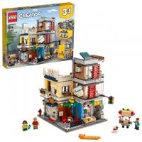 Lego Creator 3-in-1 Townhouse Pet Shop and Cafe Building Set