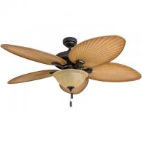 52in Honeywell Palm Valley Bronze Tropical LED Ceiling Fan