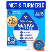 16 Vitacup Genius Keto Coffee Keuring K-Cup Pods