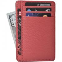 Minimalist Wallets RFID Front Pocket Leather Card Holder Wallet