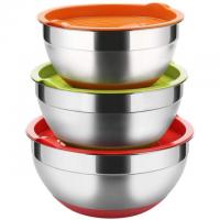 3 Stainless Steel Mixing Bowls with Lids