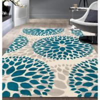 5x7 Modern Floral Design Area Rug