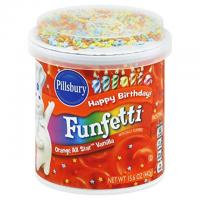 8 Pillsbury Funfetti Orange All Star Vanilla Flavored Frosting