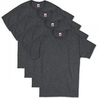 4 Hanes Mens ComfortSoft Short Sleeve Charcoal T-Shirt