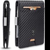 Travando Mens Slim Wallet with Money Clip