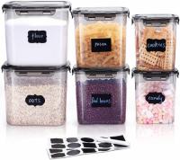 6 Pieces Plastic Flour Storage Containers