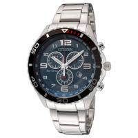 Citizen Mens Eco-Drive Chronograph Watch with Blue Dial