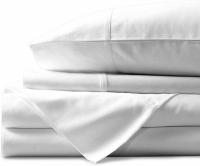 Mayfair Linen Cotton White King Bed Sheets Set