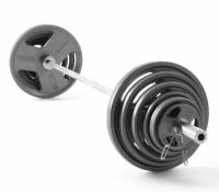 Weider 210lb Cast Iron Olympic Hammertone Weight Set