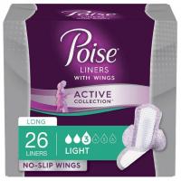 26 Poise Active Collection Light Absorbancy Incontinence Liners Pads