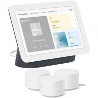 Google Nest Hub with Google Wifi Router 3 Pack