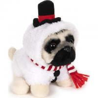 Gund 5in Doug the Pug Snowman Plush Stuffed Dog