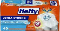 40 Hefty Ultra Strong Tall Kitchen Trash Bags