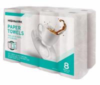 8 Highmark Tear-A-Size Kitchen 3-Ply Paper Towels
