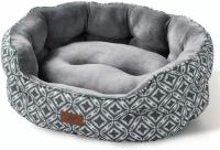 Bedsure Round Plush Flannel Cat Bed