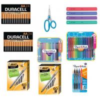 48 Duracell Batteries + Tons of Pens + School Supplies