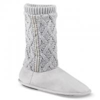 Womens Tessa Knit Tall Bootie Slippers