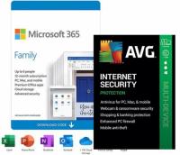 Microsoft 365 Family Subscription with AVG Internet Security
