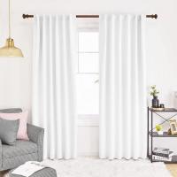 Deconovo Pure White Semi Light Blocking Curtains