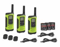 3 Motorola Talkabout T260TPG Rechargeable Two-Way Radios