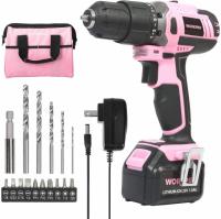 Workpro Pink Cordless 20V Lithium-ion Drill Driver