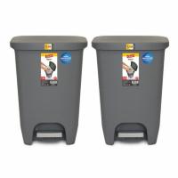 2-Pack of 13-Gallon Glad Plastic Step Trash Can