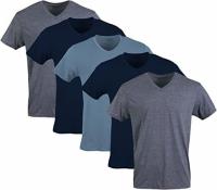5 Gildan Mens V-Neck T-Shirts