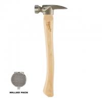 Milwaukee 19oz Wood Milled Face Hickory Framing Hammer