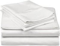 True Luxury 1000-Thread-Count 4-Piece Queen White Sheet Set