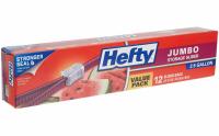 12 Hefty Slider Jumbo Storage Bags