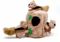 Outward Hound Hide-A-Squirrel Squeaky Puzzle Plush Dog Toy