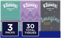 30 Kleenex On-The-Go Packs Facial Tissues