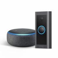 Ring Video Wired Doorbell with Echo Dot 3