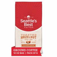 6x Seattles Best Toasted Hazelnut Medium Roast Ground Coffee