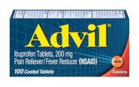 100 Advil Pain Ibuprofen Reliever and Fever Reducer Medicine