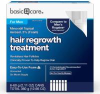 Amazon Basic Care Minoxidil Foam Topical Aerosol Treatment