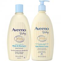2 Aveeno Baby Bundle Daily Moisture Gentle Body Wash and Shampoo
