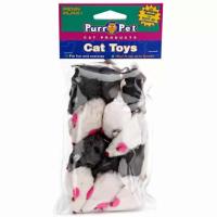 12 Penn Plax Play Fur Mice Cat Toys