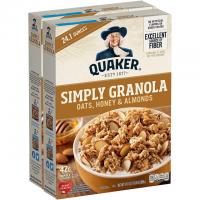 2 Quaker Simply Granola Oats Honey and Almond