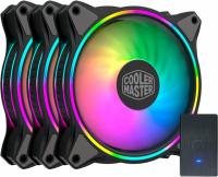 3 Cooler Master MasterFan MF120 Halo Duo-Ring Lighting Fans