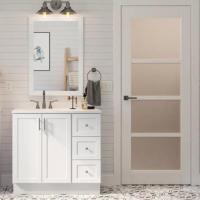 Davies 36in Bathroom Vanity with Marble Top and Mirror