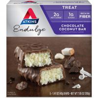 5 Atkins Endulge Treat Chocolate Coconut Dessert Bar 