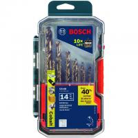 14-Piece Bosch Cobalt M42 Twist Drill Bit Set 