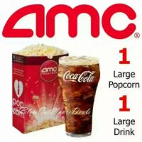 AMC Movie Theater Large Drink and Large Popcorn